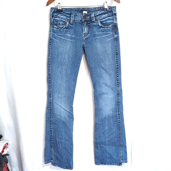 Silver Jean Co Twisted Bootcut Jeans Y2K Midrise Size 29/33 - Picture 1 of 6